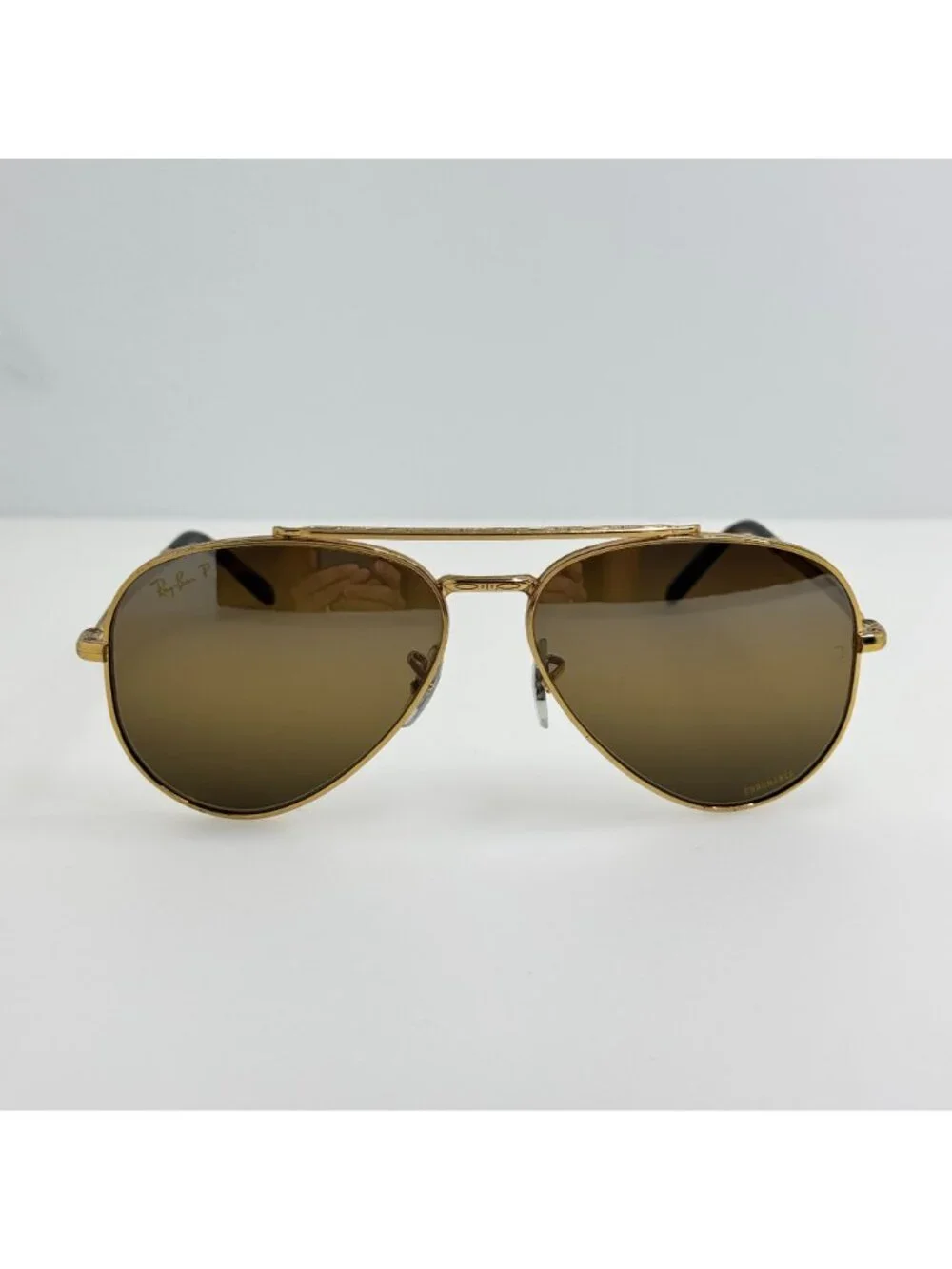 Ray Ban Sunglasses RB 3625 9196/G5 Aviator Gold Polarized Italy 58-14-135